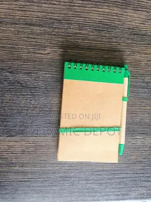Eco-Friendly A7 Single Ruled Notebook with Free Pen