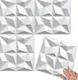 White 3D PVC Wall Panels - 1