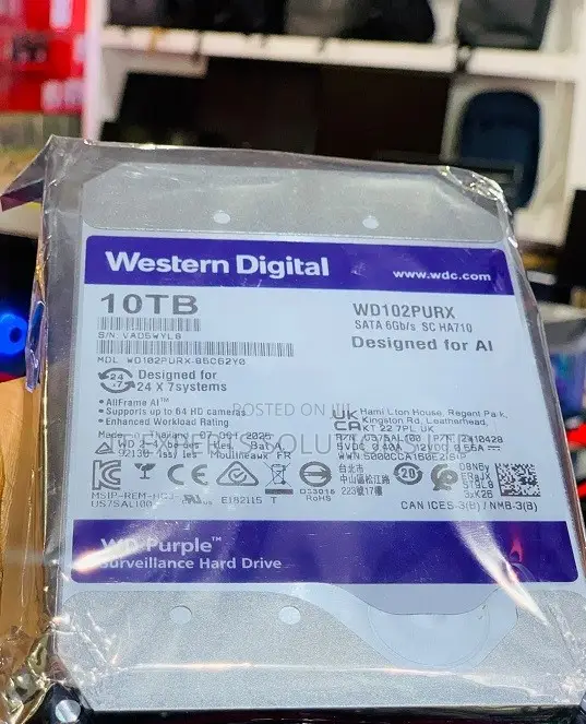 Western Digital 10TB WD Surveillance Internal Hard Drive - 1