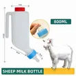 800ml Plastic Suspended Milk Feeding Bottle with Handle for Lambs, Goats - 1
