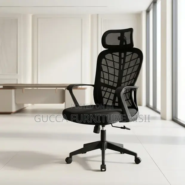 Ergonomic Mesh Office Chair with Spine Support - 1