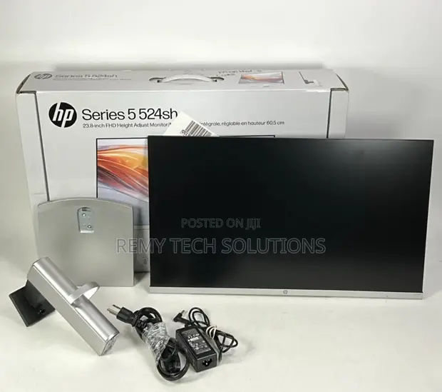 HP Series 5 524sh 23.8" FHD IPS 100Hz Monitor, Height Adjustable - 1