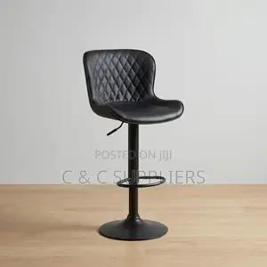 Height Adjustable Kitchen Stool - Black