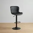Height Adjustable Kitchen Stool - Black - 2