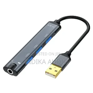 3-Port USB 3.0 Hub na Sound Card & Power Supply