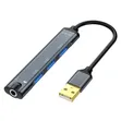 3-Port USB 3.0 Hub na Sound Card & Power Supply - 1