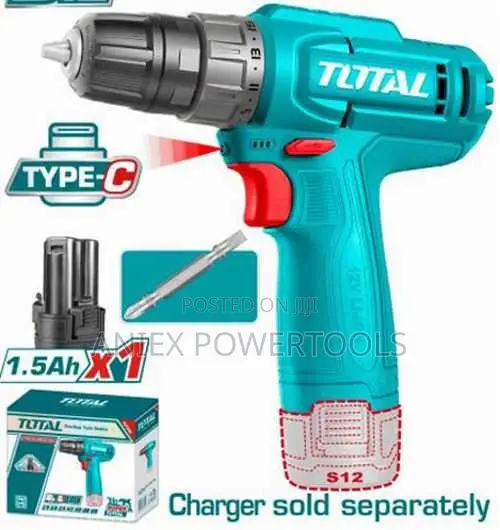Total TDLI12456 Cordless Drill 12V 20Nm - 1
