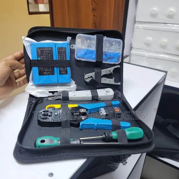 Networking Tool Kit - RJ45/RJ11 Crimper, Cable Tester - 1