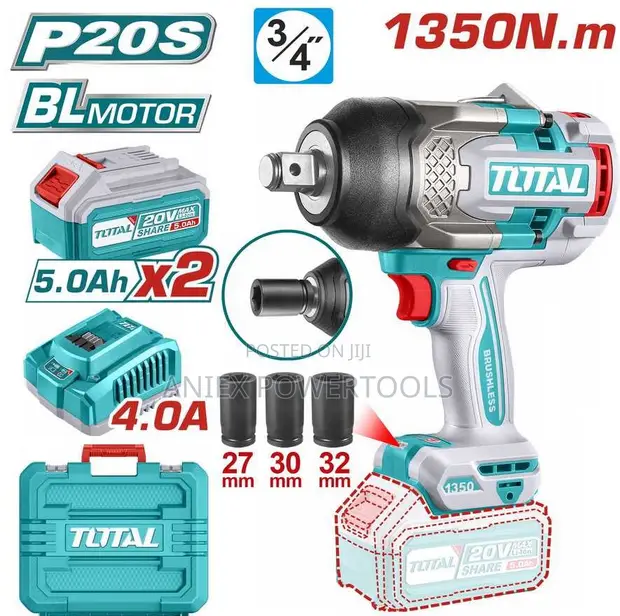 Total TIWLI20135 Cordless Impact Wrench 1350Nm - 1