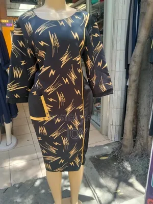 Elegant Office-Ready Dress with Abstract Patterns