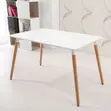 Spacious Rectangular Dining Table - White Wood Finish - 2