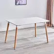 Spacious Rectangular Dining Table - White Wood Finish - 3