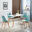Spacious Rectangular Dining Table - White Wood Finish - 4
