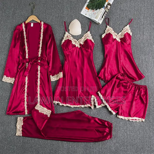 5-Piece Nighties Pyjamas Set - Medium to 3XL - 1