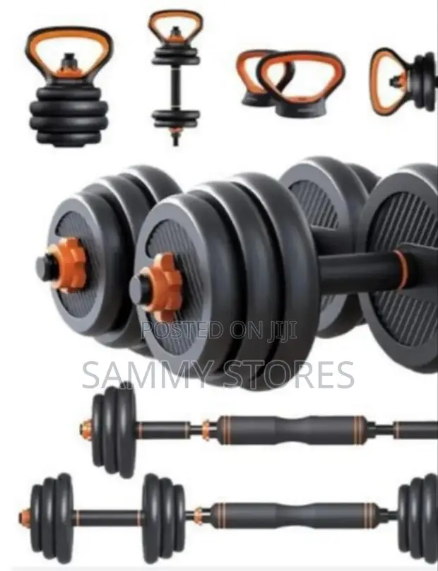 30KG Adjustable Kettlebell, Dumbbell, Barbell Set - 1