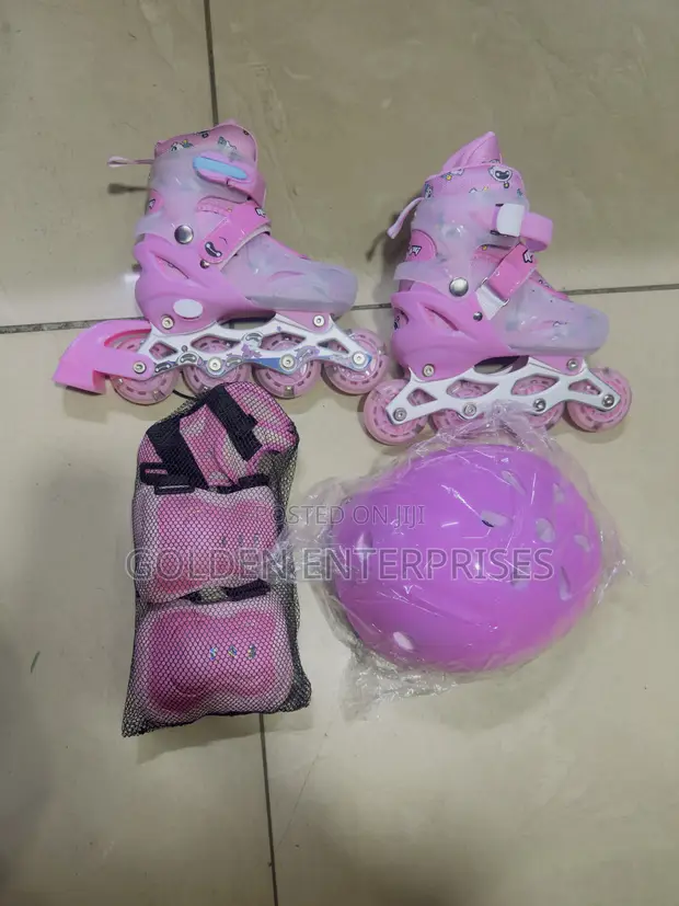 Girl's Pink Skate Shoes - Full Set - 1