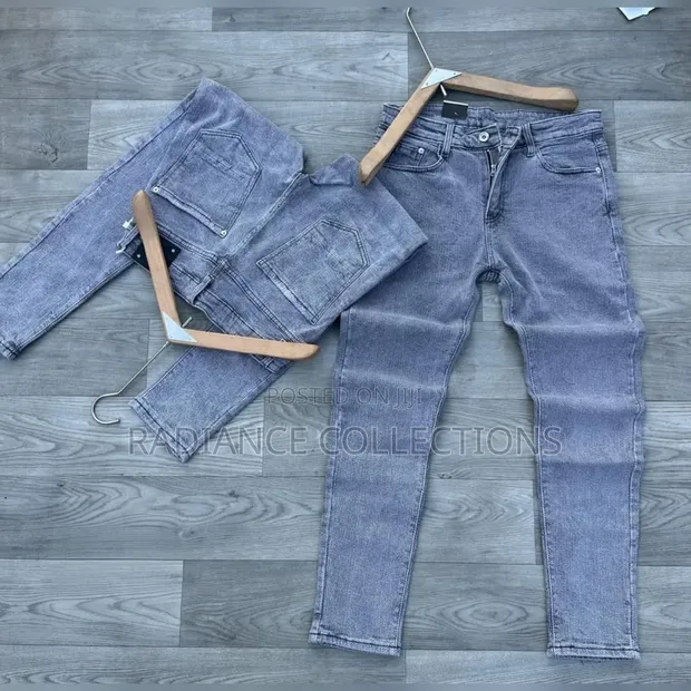 Men's Non-Fading Plain Jeans (Sizes 30-40) - 1