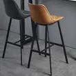 Elegant Leather Bar Stool for Kitchen Counters - 3