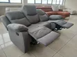 Luxury Grey 3-Seater Recliner Sofa - 1
