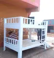 4x6 Strong White Wooden Bunk Bed - 2