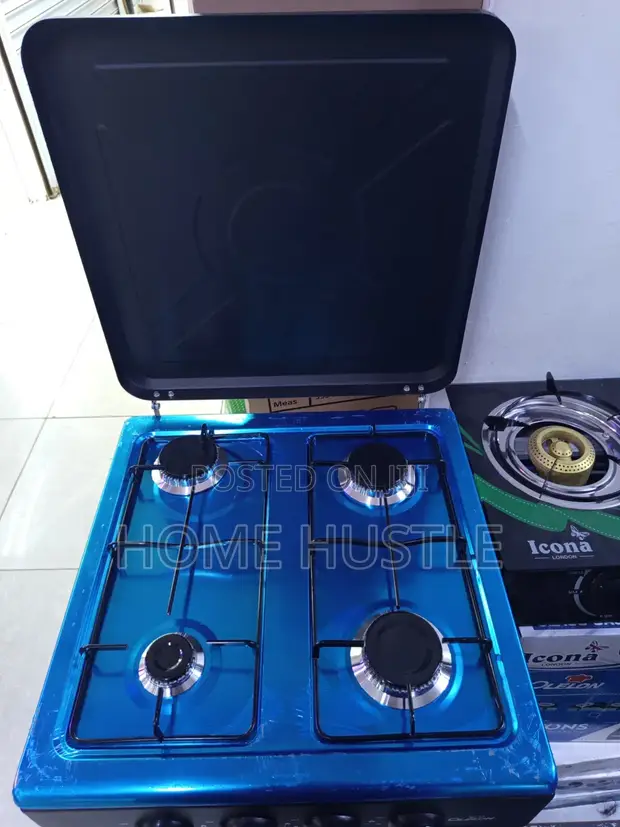 Olelon 4-Burner Gas Cooker with Shelves - 1