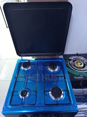 Olelon 4-Burner Gas Cooker with Shelves
