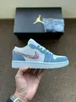 Air Jordan 1 Mid/Low/Toddler Denim Sequin Sneakers - 2