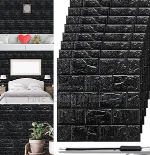 Black 3D Foam Wall Panels