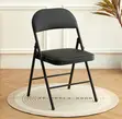 Black Leather Foldable Office Chair - 5