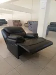 Luxury Single Seater Recliner Sofa - Black Leather - 4