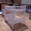 White Wooden Bunk Bed (3.5x6, 4x6) with Ladder - 1