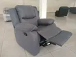 Premium Grey Single-Seater Fabric Recliner - 4