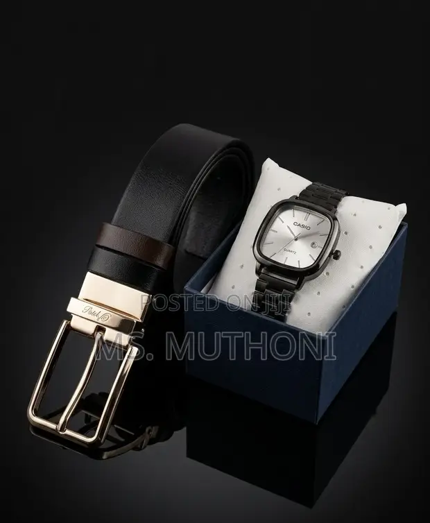 The Style Suite Gents Gift Set - Casio Watch & Belt - 1