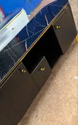 6ft Executive TV Stand with Marble Sheet Top - 2