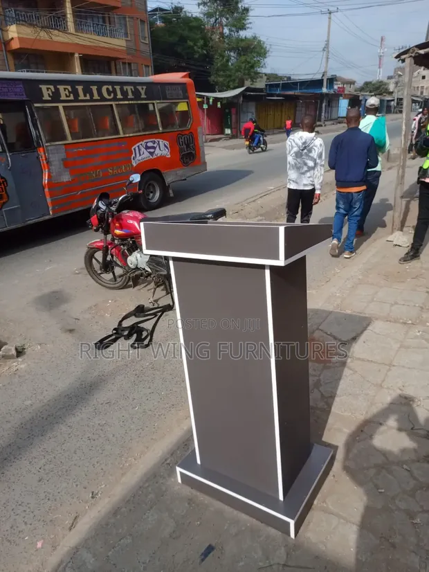 Pulpit - Gray with White Stripes - 1