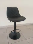 Modern Black Swivel Kitchen Counter Stool - 1
