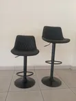 Modern Black Swivel Kitchen Counter Stool - 3