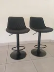 Modern Black Swivel Kitchen Counter Stool - 4