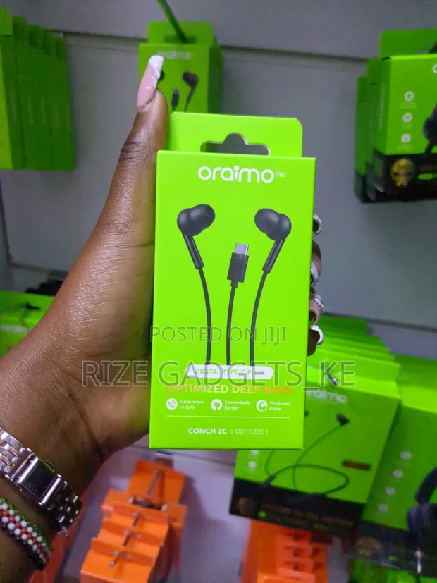 Oraimo Type-C Deep Bass Earphones with Warranty - 1