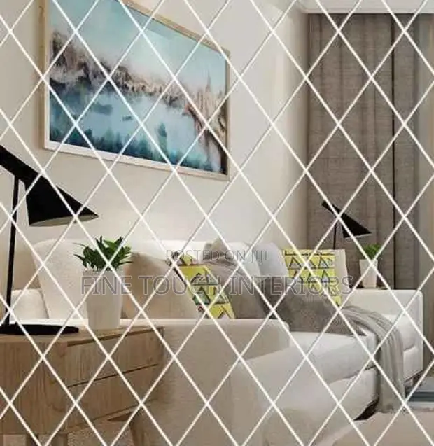 Crystal-Look Diamond Acrylic Wall Mirrors - 1