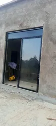 Mlango wa Kuteleza wa Aluminium Wenye Nafasi Mbili - Nyeusi - 3