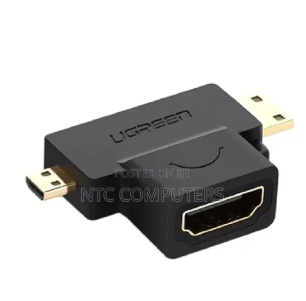 UGREEN Micro HDMI Male + Mini HDMI Male to HDMI Female Adapter - 1