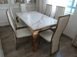 Luxury Gold Frame 6-Seater Marble Dining Set - 1