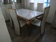 Luxury Gold Frame 6-Seater Marble Dining Set - 2