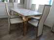 Luxury Gold Frame 6-Seater Marble Dining Set - 3