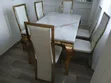 Luxury Gold Frame 6-Seater Marble Dining Set - 4