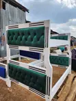 White Bunk Bed 3.5x6 Top 4x6 Bottom - 2