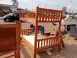 Solid Mahogany Wooden Bunk Bed (3.5x6 Top, 4x6 Bottom) - 2