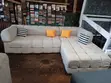 5 Seater Beige Bubble L-Shaped Sofa - 2