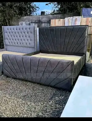 5x6 Grey Sunburst Chester Bed - Pay on Delivery